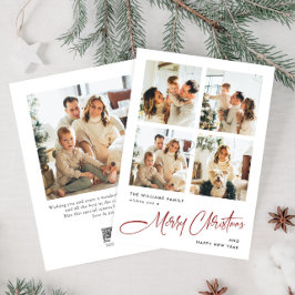 Tarjeta Festiva Elegantes Navidades Minimalistas saludan 5 foto