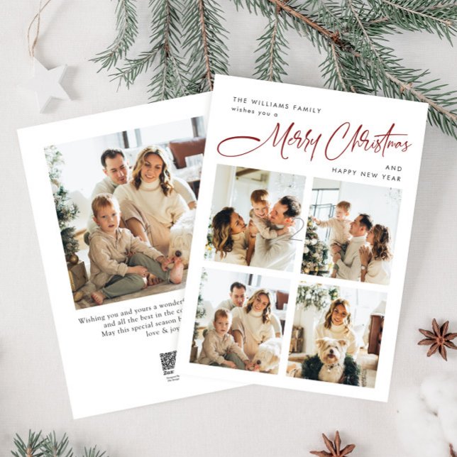 Tarjeta Festiva Elegantes Navidades Minimalistas saludan 5 foto (Subido por el creador)
