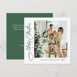 Tarjeta Festiva Elegantes Navidades Minimalistas saludan una foto