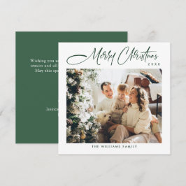 Tarjeta Festiva Elegantes Navidades Minimalistas saludan una foto