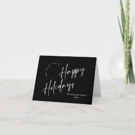 Tarjeta Festiva Elegantes Navidades Minimalistas saludando