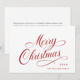 Tarjeta Festiva Elegantes Navidades Minimalistas saludando