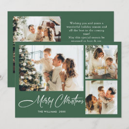 Tarjeta Festiva Elegantes Navidades Minimalistas saludando 4 foto