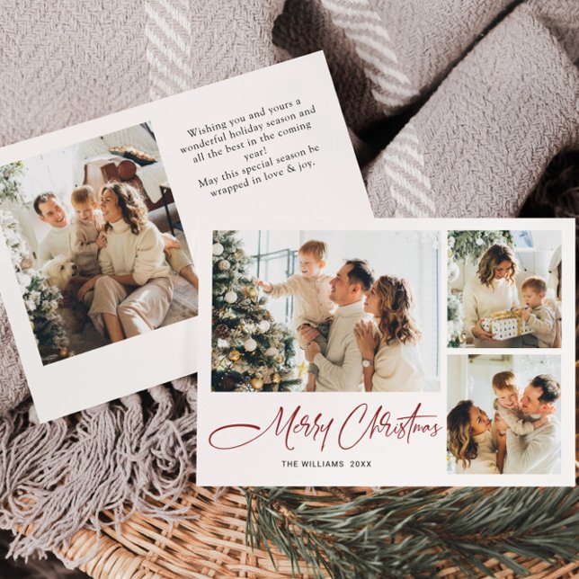 Tarjeta Festiva Elegantes Navidades Minimalistas saludando 4 foto (Subido por el creador)
