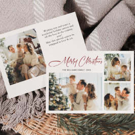 Tarjeta Festiva Elegantes Navidades Minimalistas saludando 4 foto