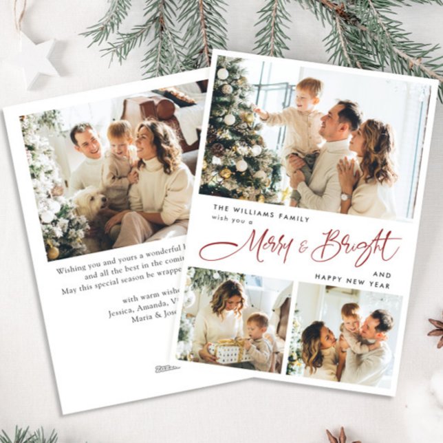 Tarjeta Festiva Elegantes Navidades Minimalistas saludando 4 foto (Subido por el creador)