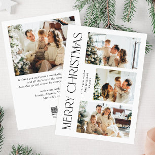Tarjeta Festiva Elegantes Navidades Minimalistas saludando 4 foto