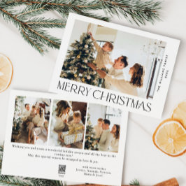 Tarjeta Festiva Elegantes Navidades Minimalistas saludando 4 foto