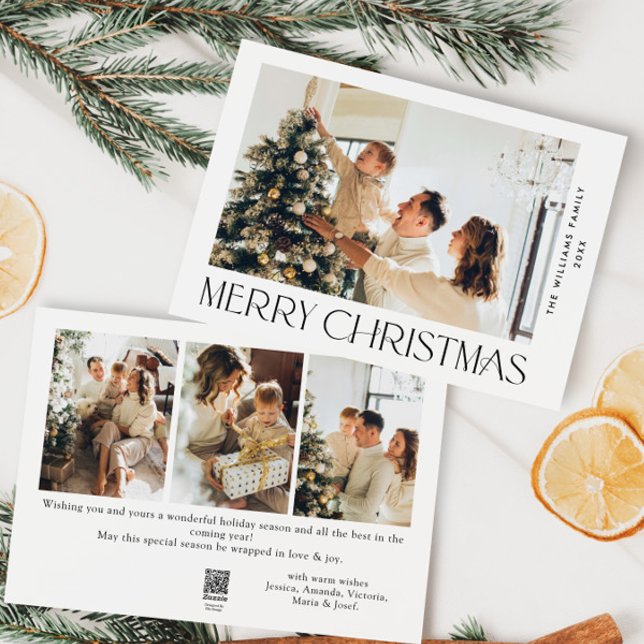 Tarjeta Festiva Elegantes Navidades Minimalistas saludando 4 foto (Subido por el creador)