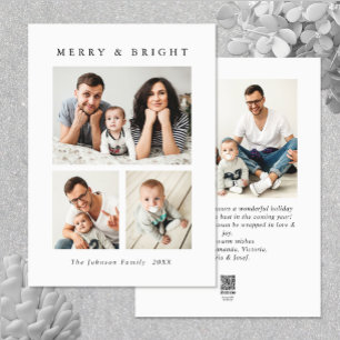 Tarjeta Festiva Elegantes Navidades Minimalistas saludando 4 foto