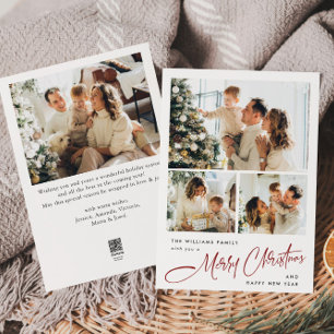 Tarjeta Festiva Elegantes Navidades Minimalistas saludando 4 foto