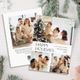 Tarjeta Festiva Elegantes Navidades Minimalistas saludando 4 foto
