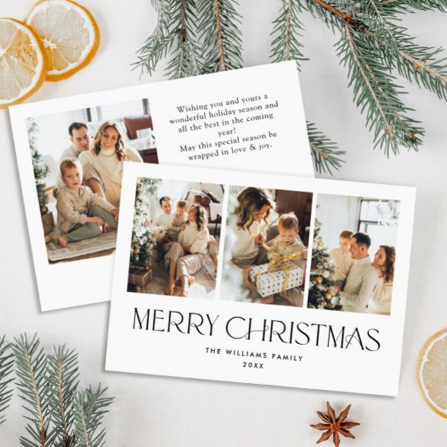 Tarjeta Festiva Elegantes Navidades Minimalistas saludando 4 foto (Subido por el creador)