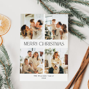 Tarjeta Festiva Elegantes Navidades Minimalistas saludando 4 foto