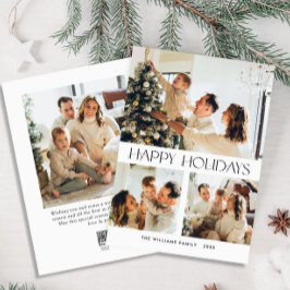 Tarjeta Festiva Elegantes Navidades Minimalistas saludando 4 foto