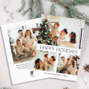 Tarjeta Festiva Elegantes Navidades Minimalistas saludando 4 foto