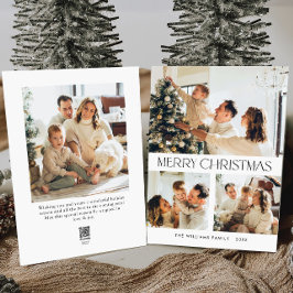 Tarjeta Festiva Elegantes Navidades Minimalistas saludando 4 foto