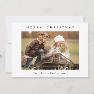 Tarjeta Festiva Elegantes Navidades Minimalistas saludando foto