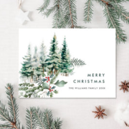 Tarjeta Festiva Elegantes Navidades Minimalistas saludo en árbol d