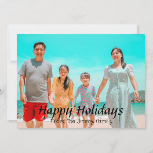 Tarjeta Festiva Elegantes Navidades modernos vacaciones guión de f