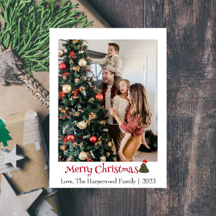 Tarjeta Festiva Elegantes Navidades modernos vacaciones guión de f