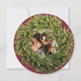 Tarjeta Festiva Elegantes Navidades modernos Wreath Photo