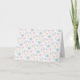 Tarjeta Festiva Elegantes Navidades Pastel Snowflakes