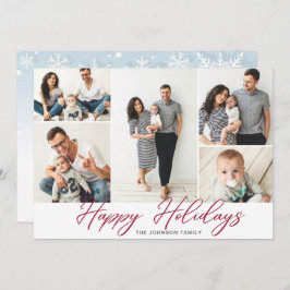 Tarjeta Festiva Elegantes Navidades Pine Cones 5 FOTOS Saludo