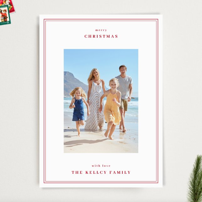 Tarjeta Festiva Elegantes Navidades rojos Berry Sencillos Marcos 3 (Subido por el creador)