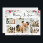 Tarjeta Festiva Elegantes Navidades rojos botánicos y Collages de<br><div class="desc">Envíe sus cálidos deseos de vacaciones con nuestra tarjeta de vacaciones Elegant Navidades, que incluye su foto familiar y la delicada acuarela Holly Berries. Este diseño combina la vegetación con un toque botánico, creando un toque moderno y acogedor para la temporada. Personalizable completo, usted puede personalizar fácilmente la tarjeta con...</div>