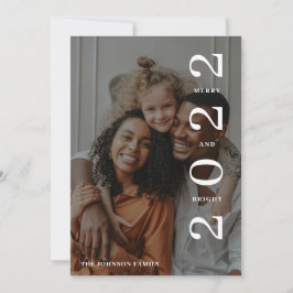 Tarjeta Festiva Elegantes Navidades verdes con fotos brillantes