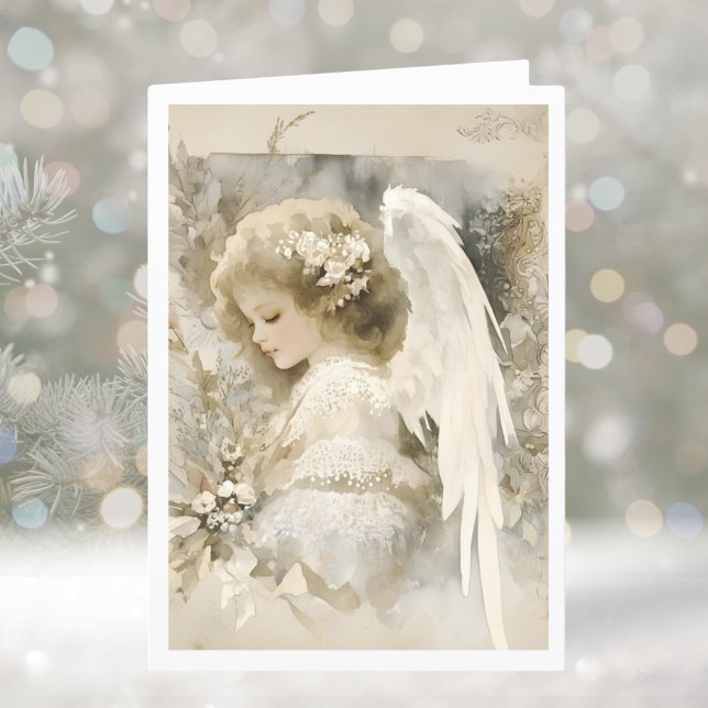 Tarjeta Festiva Elegantes Navidades Winter Angel (Subido por el creador)