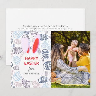 Tarjeta Festiva Elegantes patrones modernos Feliz Pascua Foto