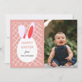 Tarjeta Festiva Elegantes patrones modernos Foto Feliz Pascua