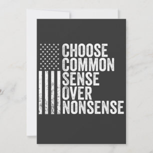 Tarjeta Festiva Elegir un sentido común por encima de Harris Walz 