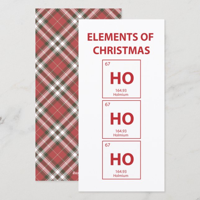 Tarjeta Festiva Elementos divertidos de los Navidades (Anverso / Reverso)