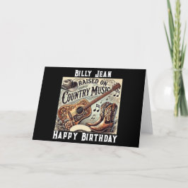 Tarjeta Festiva Elevado en el cumpleaños de la música country
