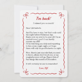 Tarjeta Festiva Elf Arrival Letter | Special Delivery from the Nor
