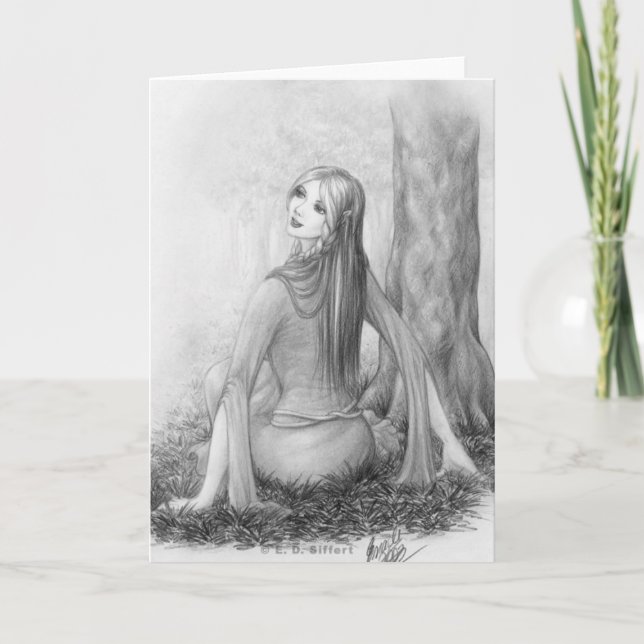Tarjeta Festiva Elf Lady (Anverso)