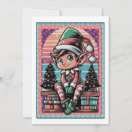Tarjeta Festiva Elf navidades