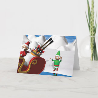Tarjeta Festiva Elf Navidades tristes