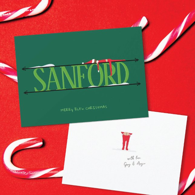 Tarjeta Festiva Elf Shenanigans Nombra Rótulo Hunter Navidades ver (Subido por el creador)