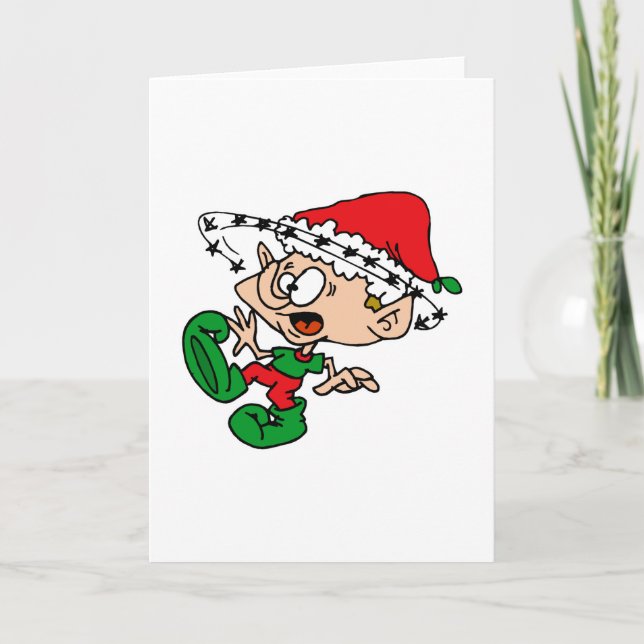 Tarjeta Festiva Elfo de Dizzy (Anverso)