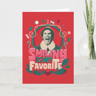 Tarjeta Festiva Elfo - Sonreír es mi favorito