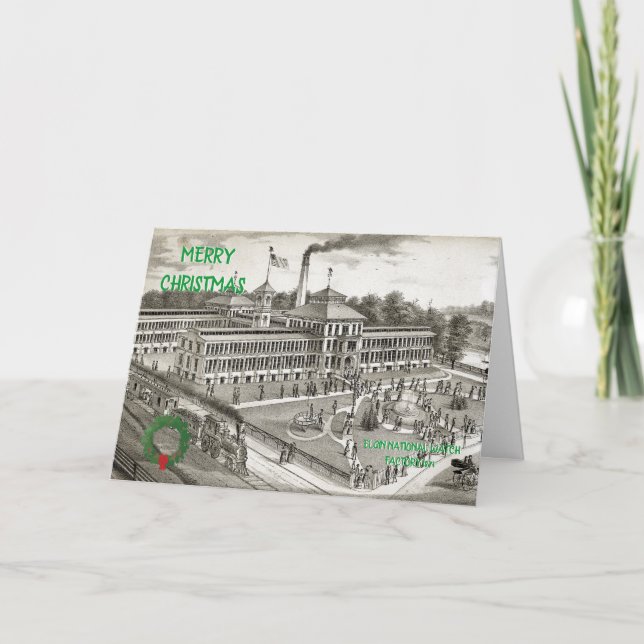 TARJETA FESTIVA ELGIN NATIONAL WATCH COMPANY ELGIN ILLINOIS 1871 (Anverso)