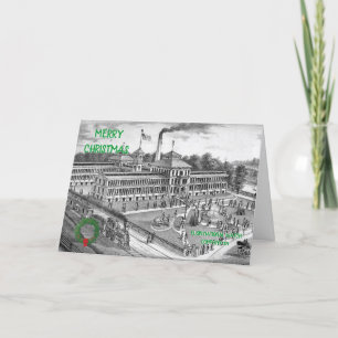 TARJETA FESTIVA ELGIN NATIONAL WATCH COMPANY ELGIN ILLINOIS 1871