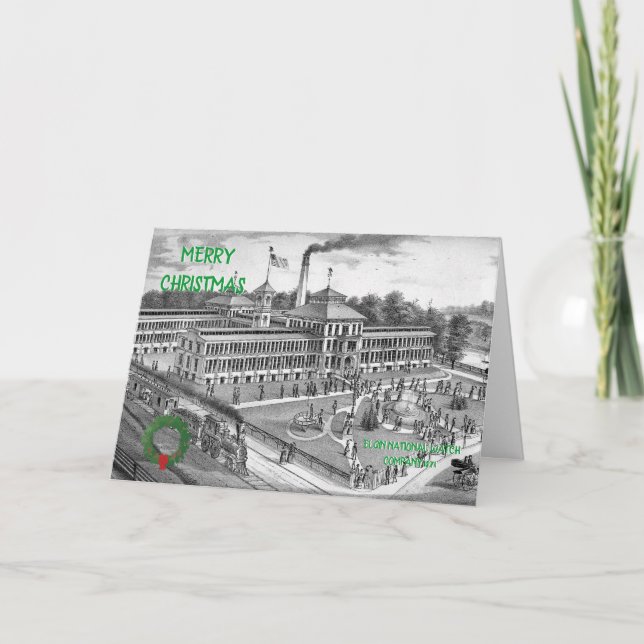 TARJETA FESTIVA ELGIN NATIONAL WATCH COMPANY ELGIN ILLINOIS 1871 (Anverso)