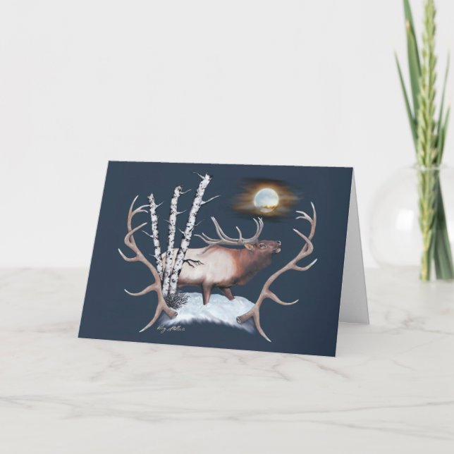 Tarjeta Festiva Élice de toro majestuoso (Anverso)