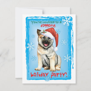 Tarjeta Festiva Elkhound noruego navidades