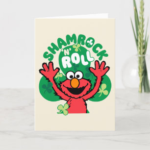 Tarjeta Festiva Elmo   Shamrock 'N' Roll